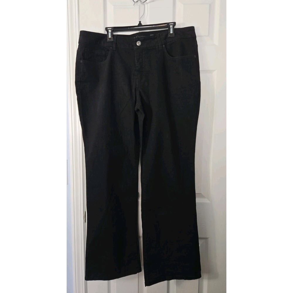 Faded Glory Jeans Women 18 Black Classic Fit Straight Leg Denim